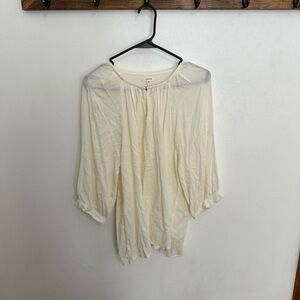 Maurices Ivory Keyhole Blouse